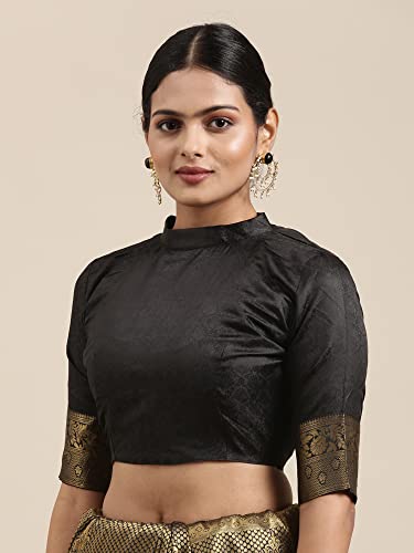 Image of AKHILAM Women's Banarasi Silk Woven Design Saree With Unstitched Blouse Piece (KUNT1880 Parent)