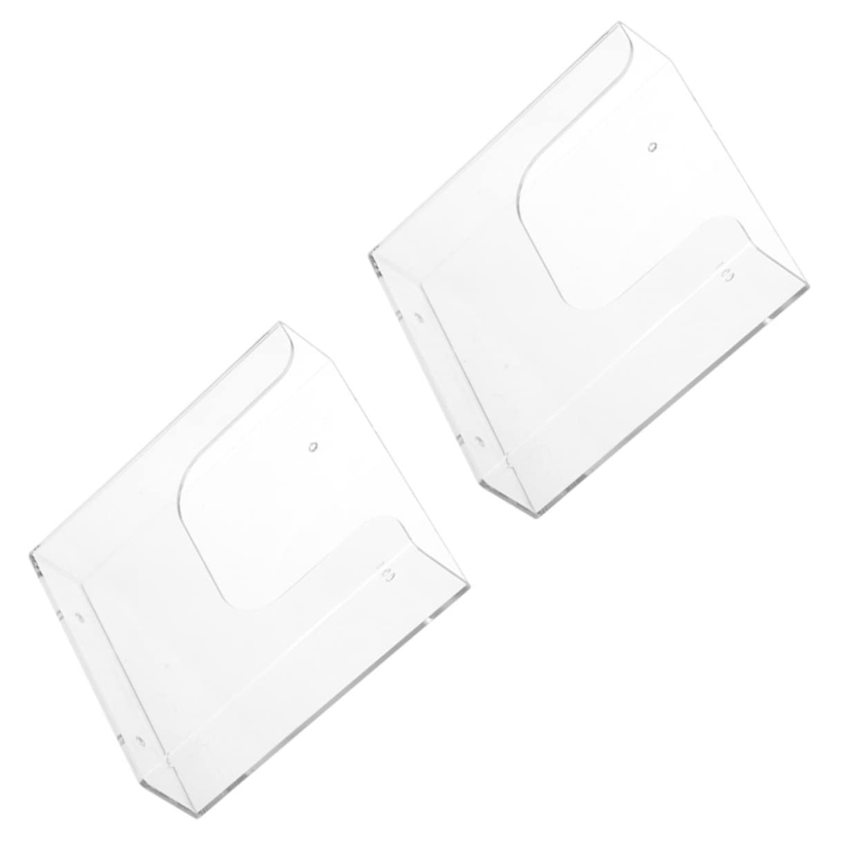 Ayuwqzx Transparent Portrait Literature Stands For Display, Wall-Mounted Magazine Storage Rack 2Pcs 16.7X4.2cm For Office File Organizer