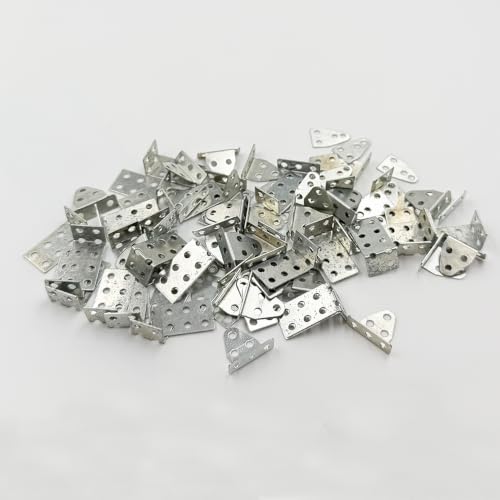 100PCS Model Toy Shaft Bracket L Shape Metal Angle Iron Fixing Axles Bracket Shaft Connect Bracket for RC Car Truck DIY Model Toy Building Parts (Style 2)