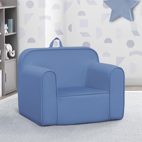 Image of Delta Children Cozee Chair -Foam Kids Chair for Ages 18 Months and Up, Indigo