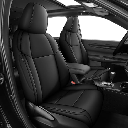 AOMSAZTO Car Seat Covers for Toyota RAV4 Limited XLE SE Platinum Adventure 2013 2014 2015 2016 2017 2018 (NOT for Hybrid) Custom Fit Faux Leather Full Set Black(2013-2018 Black) by AOMSAZTO - Used condition - US$57.35