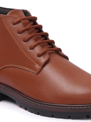 Image of Carlton London Men's Ankle Lace-Up Round Toe Comfortable Boot