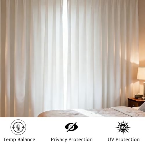 Rideaux opaques isolants thermiques anti-froid 240x150 pour fenêtre de chambre - 5