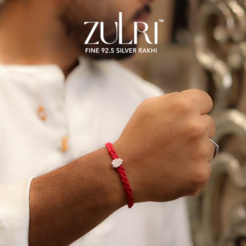 Image of 925 Sterling Silver Shubh Ganesh Luxury Rakhi