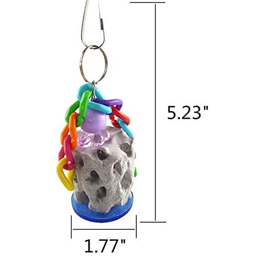2Pcs Bird Calcium Teeth Grinding Chew Treats Bird Beak Grinding Stone Toy for Parrot Parakeet Cockatiel Chinchilla Rabbit Gerbil Mouse Hamster - Image 3
