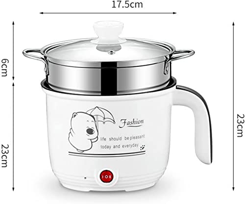 ANSNOW 8 L Electric Hot Pot, Rapid Noodles Cooker, Stainless Steel Mini Pot for Boiling Water, Eggs, Cooking, Noodles, Multifunctional Rice Cooker Steamed Ewith Steamer Heatproof/Blu - Image 3