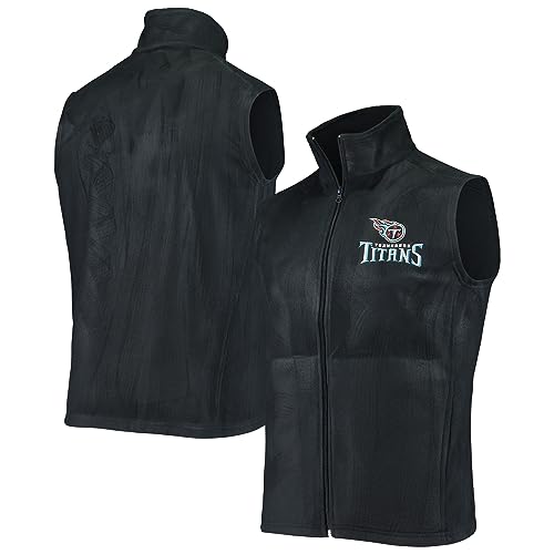 Image of dunbrooke Men's Black Minnesota Vikings Houston Fleece Full-Zip Vest