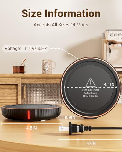 image for HouseGem Large Candle Warmer Plate,Ideal Desk Cup Warmer for Coffee, B