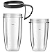 SPARES2GO Brocca + manico compatibile con NutriBullet 600W 900W Juicer Blender (700ml + 1L)
