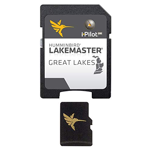 Humminbird LakeMaster Great Lakes Edition Digital GPS Lake Maps, Micro SD Card, Version 4