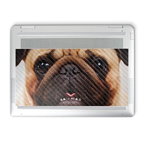 Image of MightySkins Carbon Fiber Skin Compatible with HP Spectre x360 14 inch (2022) Full Wrap Kit - Pug | Protective, Durable Textured Carbon Fiber Finish | Easy to Apply | Made in The USA