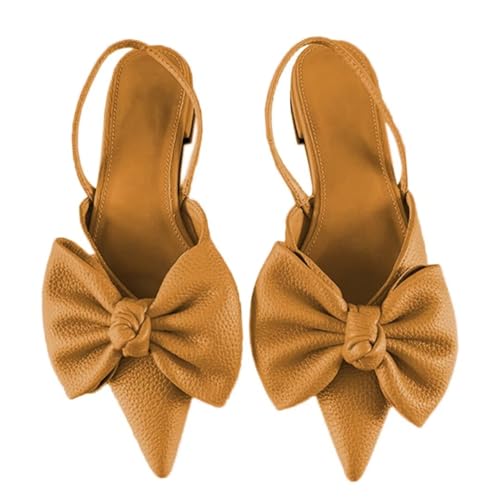 Bow-Knot Flat Shoes Women Comfortable Pointed Toe Slingback Women's Flats