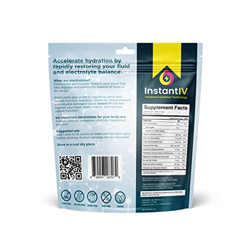 Instant Iv Electrolytes Powder Drink Mix - Advanced Hydration Technology - Vegan & Gluten Free Hydration Packets - Quick Iv Hydration Packets With A Boost Of Nutrients - Berry Blast - 32 Pack Bulk #TOP5