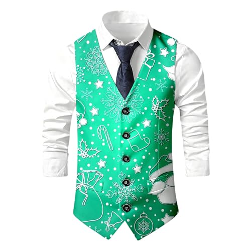 Gilet d'hiver décontracté sans manches motif de Noël