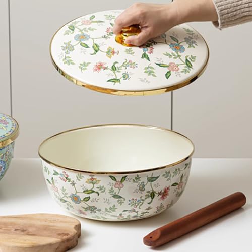 Cuisine maison bol à pâte polyvalent en émail à grosse capacité durable - 6