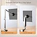 HIBORI Magnetic Tablet Stand for Desk Aluminum Alloy Phone iPad Desk Holder Overhead Arm Mount with 360°Rotate Base for Magsafe/iPhone/Android/iPad (Magnetic Gray)