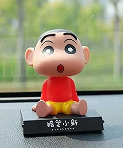 Image of AUGEN Super Hero Shinchan Action Figure Limited Edition Bobblehead with Mobile Holder for Car Dashboard, Office Desk & Study Table (Pack of 1)
