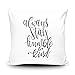 Bageyou - Federa decorativa per cuscino con citazione motivazionale e scritta "Always Stay Humumble and Kind" con stampa su due lati, 45,5 x 45,5 cm
