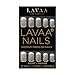 FRENCHIE Press-On Nails by Lavaa Beauty | Medium Square | French Tip on Nude Glossy Base