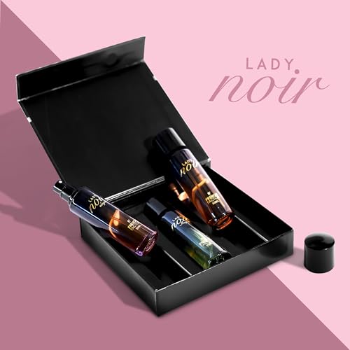 Image of French Factor Lady Noir Perfume Gift Set For Women Long Lasting Luxury Eau De Parfum With Fresh Aromatic Notes Party Perfume For Girls Made In India (Pack of 3, 30ml each)