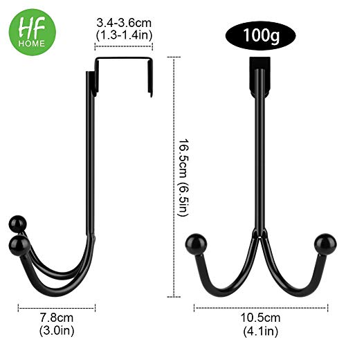 Hfhome DBHOOK03 2Packs Over The Door Double Hanger Hooks thumb #3
