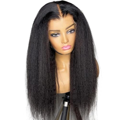 Perruque mi-longue noire naturelle pour changer de tête sans abîmer vos cheveux
