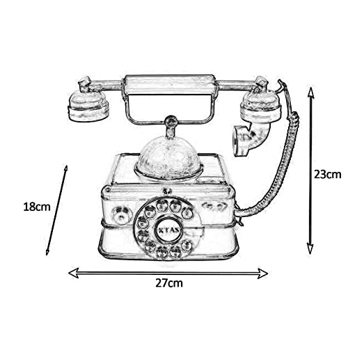 Téléphone vintage rotatif en métal pour une décoration rétro raffinée