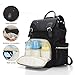 Baby Diaper Bag Backpack with Stroller Hooks, Pipi bear Multi-function Stylish Travel Diaper Back Pack for Mom and Dad, Baby Changing Bag, Maternity Nappy Bag for Boys and Girls, Large Capacity, Black