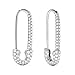 Produktbild Sicherheitsnadel Ohrringe für Frauen AAA Zirkonia Creolen S925 Silber Ohrhänger Klappcreolen Knorpel Ohrpiercing Ohrringe Huggie Hoops 20mm