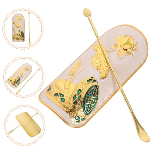 IMIKEYA 1 Conjunto Jogo Chá Chinês Presente Acessórios Chá Porta-chá Kit Ferramentas Para Colher Açú