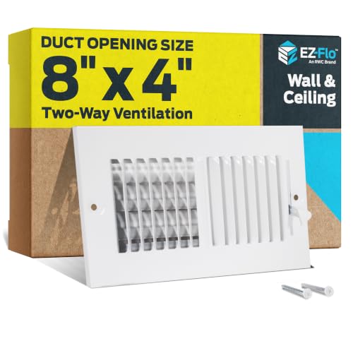 EZ-FLO 8 x 4 Inch Duct Opening Vent Cover