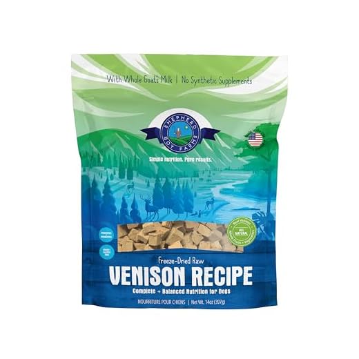 Shepherd Boy Farms Freeze Dried Raw Dog Food, Venison Recipe, All Natural, No Synthetics, Made in USA with Goat's Milk & Organic Produce, High Protein, Complete Meal (14oz)
