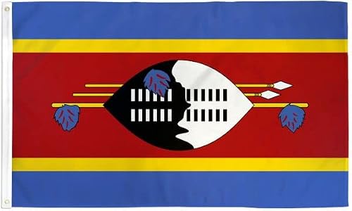 Eswatini (Swaziland) FLAG | 2x3 Ft | 100D Spun Super Polyester | Vibrant Colors, Brass Grommets, Fade Resistant