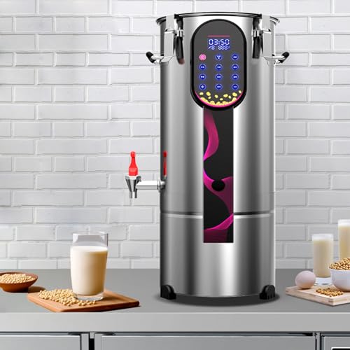 Elektryczna maszyna do mleka sojowego,komercyjna maszyna do mleka sojowego z wyjmowanym filtrem i rafinatorem czasowym separacji żużla odpowiednia dla biznesu restauracyjnego,40L