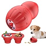 VIWIK アナと雪の女王 おやつ 調剤 犬 噛むおもちゃ 大型 中 小型犬用 インタラクティブ 犬 パズル おもちゃ 退屈 冷凍可能 充填可能 ゴム 不安を軽減 赤