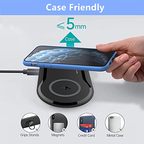PDKUAI 2 in 1 Wireless Charger,[New Update] 40W Foldable Wireless Charging Station for iPhone 16/16 Pro/15/14/13/12/11/8/Airpods,Dual 20W Fast Induction Charge mat for Samsung Galaxy/Buds3-Black by PDKUAI - Image 6