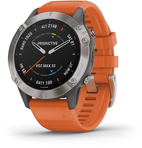 Garmin - Reloj Gps Con Pulsómetro Fenix 6 Zafiro Titanio