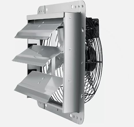 Shutter Exhaust Fan Exhaust Fan 10'' Wall Mounted Aluminum 820 CFM compatible with VEVOR