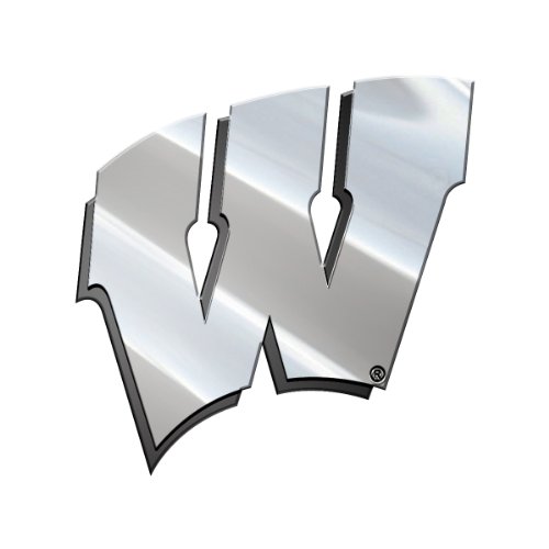 ProMark NCAA Wisconsin Metal Emblem, One Size, One Color, Chrome, MEU080