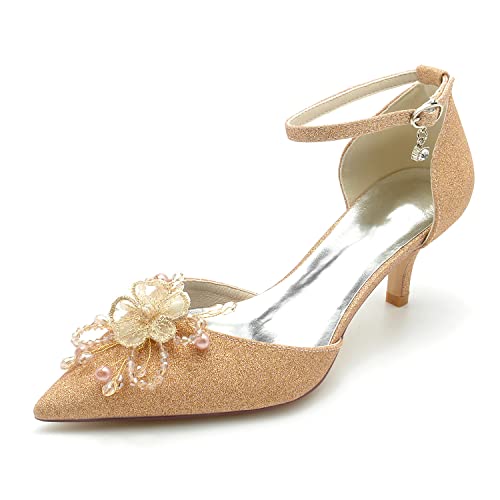 Chaussures de mariage pour la mariée escarpins de soirée champagne taille 38
