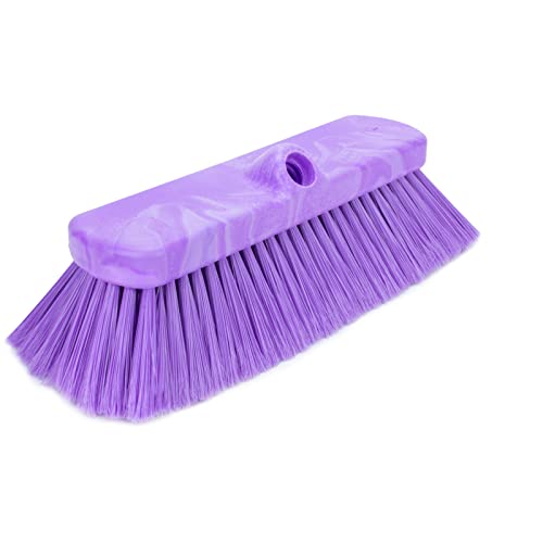Image of SPARTA 41278EC68 Flo-Thru Plastic Wall Scrub Brush, Equipment Brush With Soft Nylex Bristles For Industrial Kitchens, Hospitals, Commercial Cleaning, 4 Inches, Purple