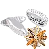 LoBake 10pcs per lot Various Design Fluted Edge Wavy Flower Cup Boat Round Shape Aluminium Tart Mould Jelly Pudding Cup Cupcake Mold Baking (C15)
