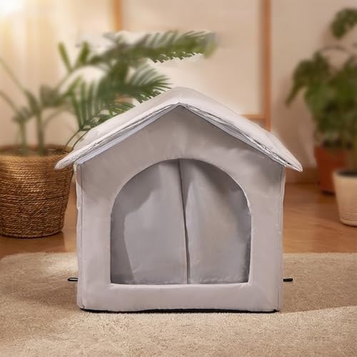 Outdoor Pet Shelter- Wetterfestes Katzenhaus mit abgeschirmter Belüftung für kleine und mittelgroße Haustiere, stabiles Design für Katzen, Kätzchen, Welpen, Hunde, perfektes kaltes Wetter, G-6