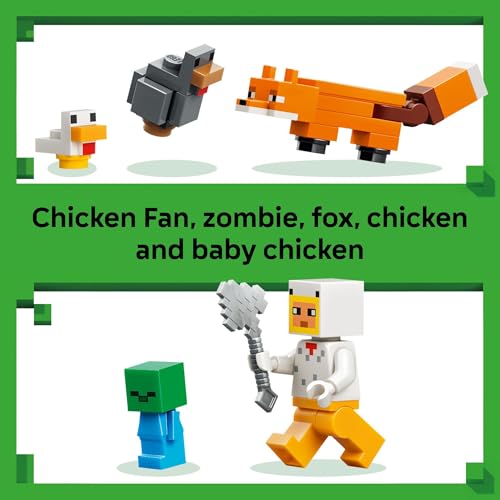 LEGO Minecraft Chicken Farm Building Toy for Kids - Video Game Playset & Figures for Boys & Girls, Ages 7+ - Gift for Birthdays - 21585 - image 5
