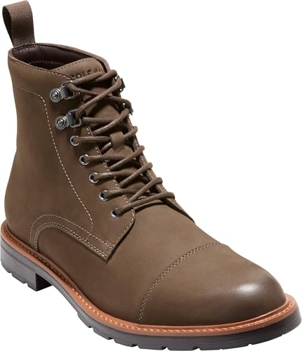 Cole Haan Cole Haan Men's Chamberlin Grand Cap Toe Boots, Truffle Nubuck/Brown Water Resistant, 10.5-M US