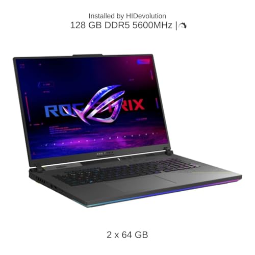 Image of HIDevolution [2025] ASUS ROG Strix G18 G814PH 18 inch WUXGA 144Hz IPS-Level, 2.4 GHz Ryzen 9 8940HX, RTX 5050, 128 GB DDR5 RAM, 4 TB PCIe SSD, Windows 11 Home