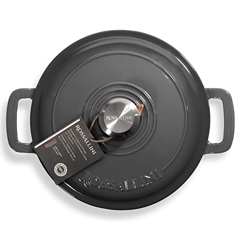 Signature-Enameled-Cast-Iron-Dutch-Oven-Non-Stick-Serving-Pot-with-Tight-Fitting-Lid-for-Perfect-Roasting-Baking-Sauteing-and-Bread-Making-55Q-52L-Oyster-Grey