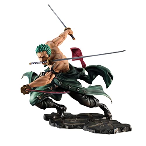 Roronoa Zoro One Piece Statue Action Figure With One Piece Bonus Cards,Realistic Character Model Decoration Ornaments,Three Swords Style Secret Technique Three Thousand Worlds Una Pieza 三千世界 ワンピース #TOP6
