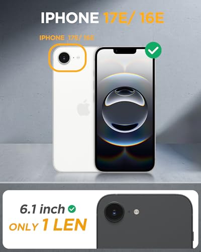 Image of Miracase for iPhone 17e Case & iPhone 16e Case, Full-Body Phone with Built-in Glass Screen Protector, [Magnetic with MagSafe] Military Drop Proof 17 E / 16 E Cover Bumper 6.1 inch, Green