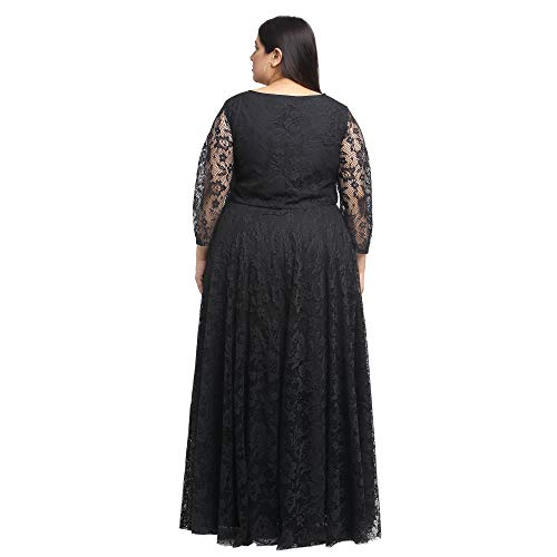Image of Flambeur Women's Net Fit and Flare Maxi Casual Dress